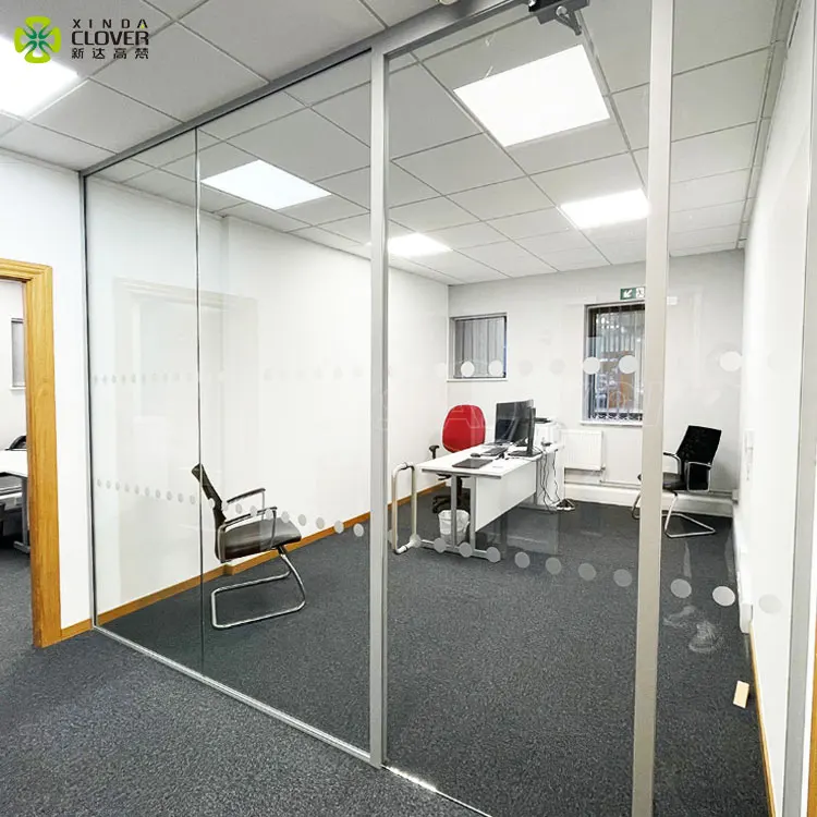 Demountable aluminium profile office glass walls partitions