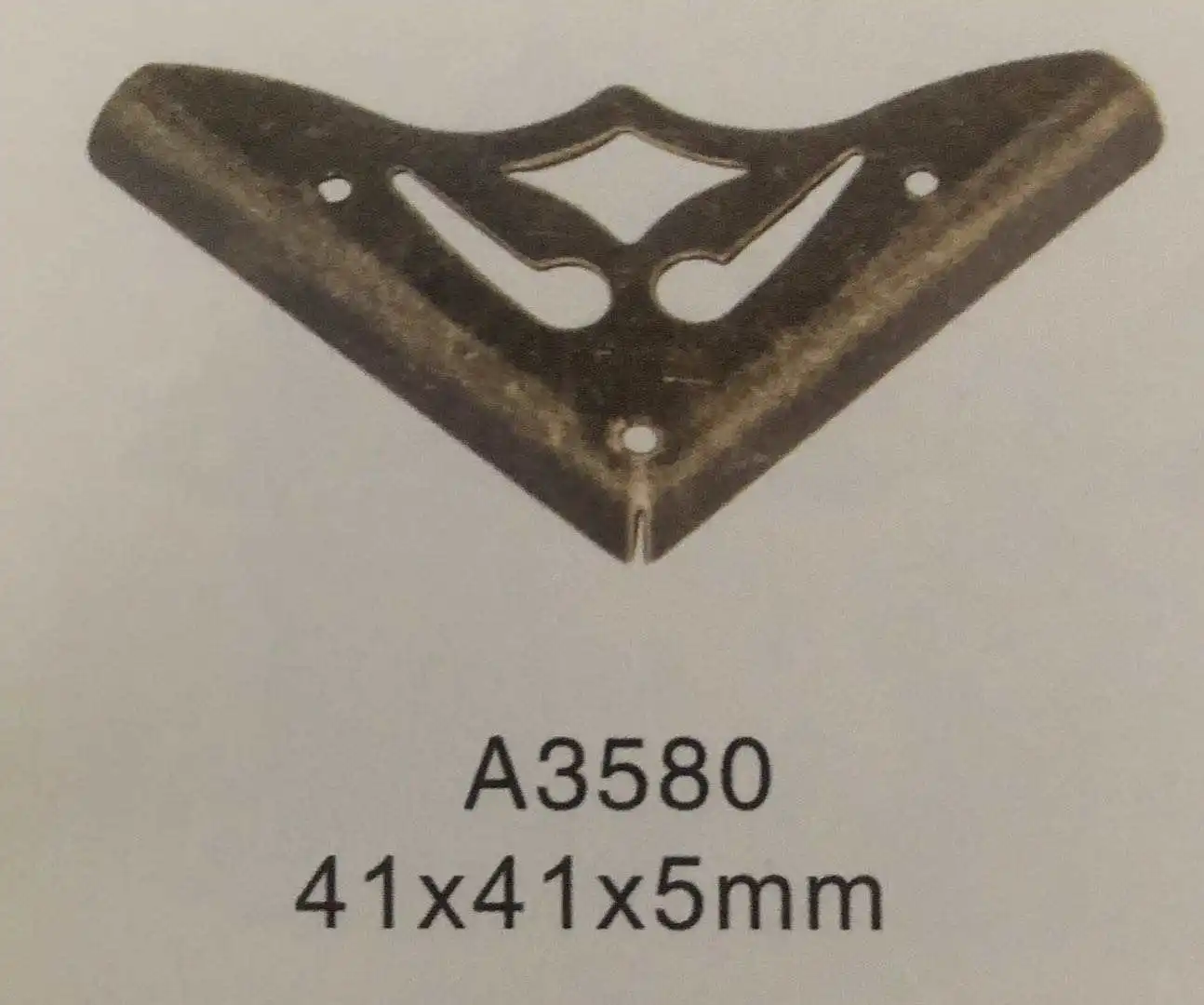 A3580 Three side metal corners protectors antique bronze corner protector for wooden box hardware accessories