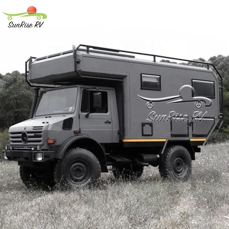 SunRise RV Fiberglass Travel Trailer Off Road Caravan 4x4 Truck Camper Pick Up Foldable Truck Camper with bathroom and awning