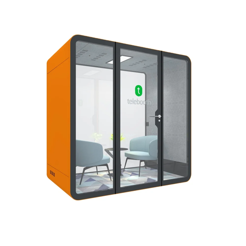 Movable Small Private Two Person office meeting pod Fast Assemble soundproof office pod