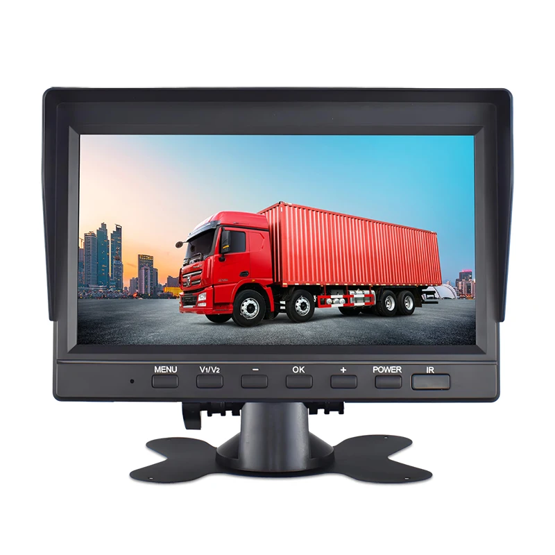 Original factory 7Inch CVBS LCD Monitor Screen AV RCA Interface 720P 12-24V Rear View Car Monitor System for Tractor Truck Bus