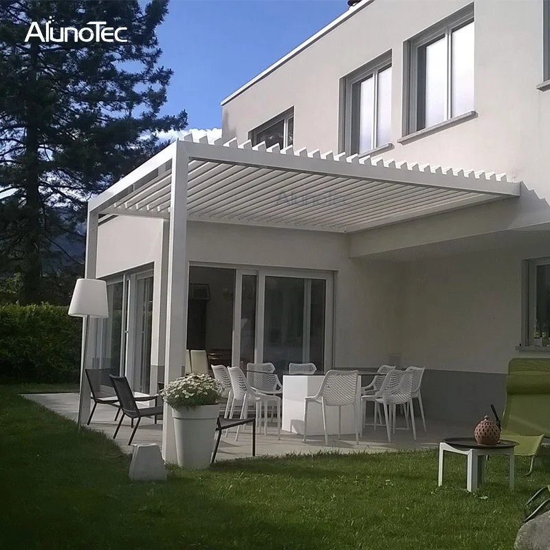 ALN Sun Shade Remote Control Patio Electric Bioclimatic Terrace Roof Aluminum Pergola