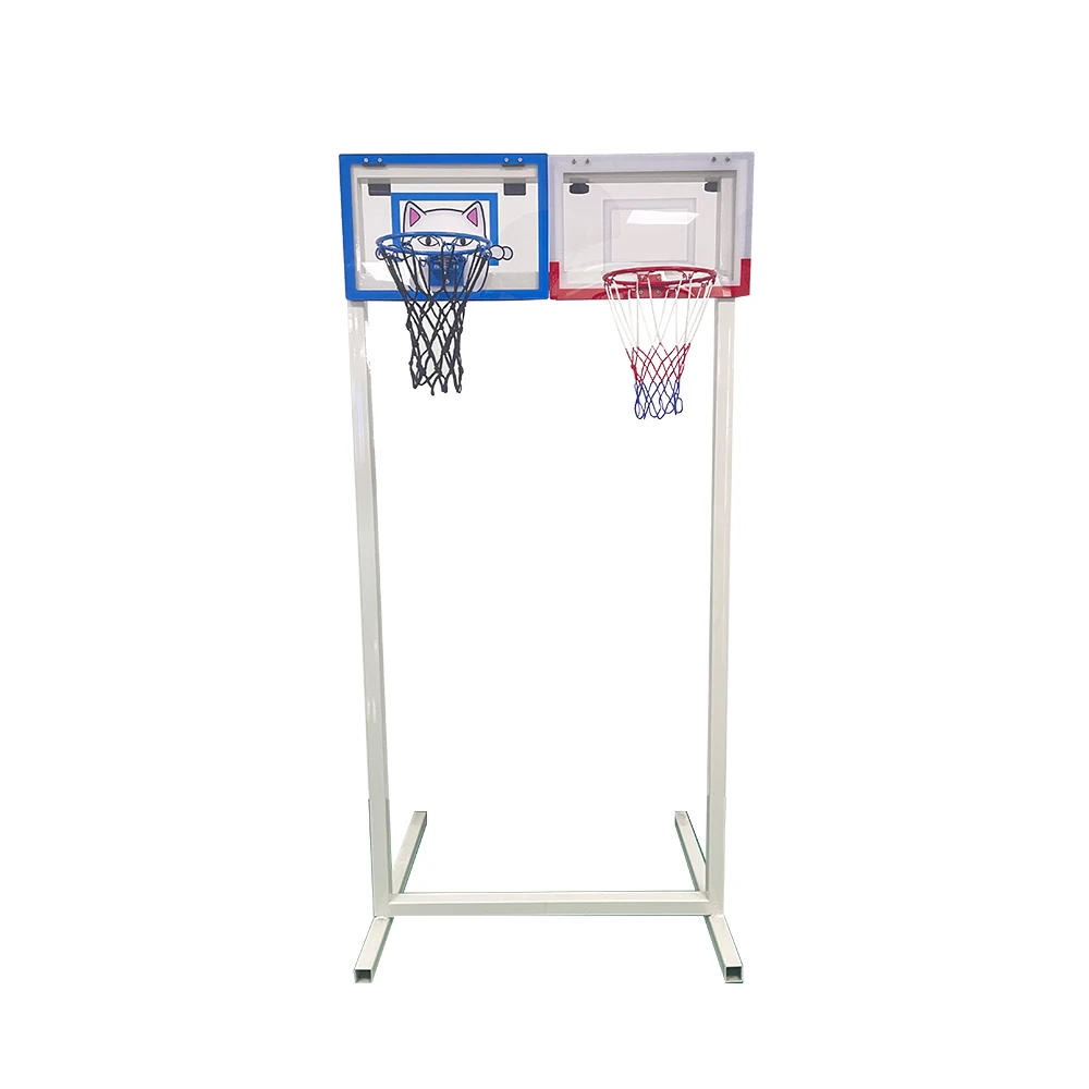 Indoor Wall Mount Mini Basketball Hoop To Round And Vertical Poles