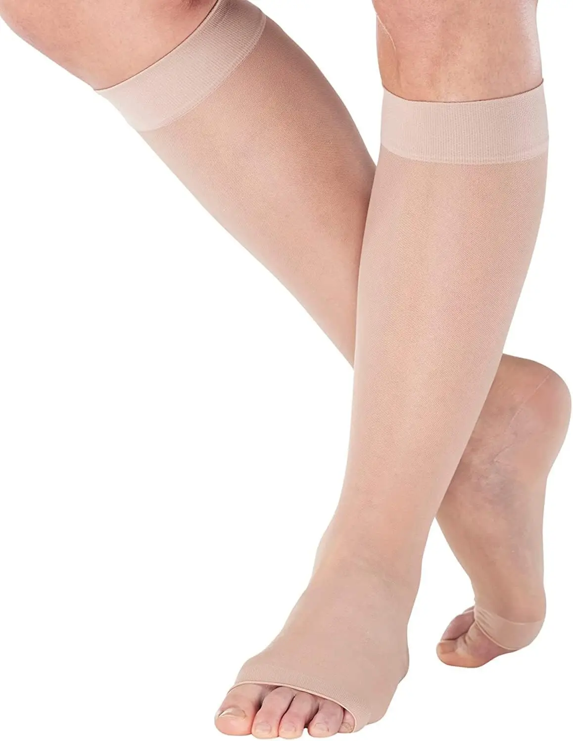 Compression Socks for Women Circulation 8-15mmHg Sheer Knee High Compression Stockings for Swelling, Arthritis, Varicose Veins