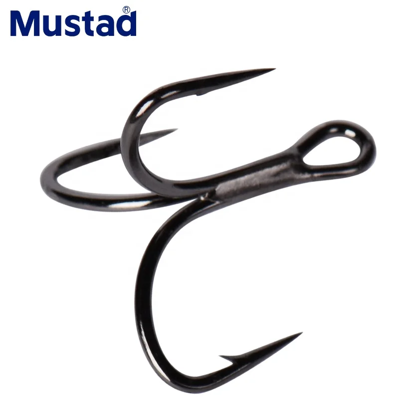 Рыболовные крючки Mustad TG76, прочные тройные Крючки из высокоуглеродистой стали для ловли морского карпа, червя, приманки