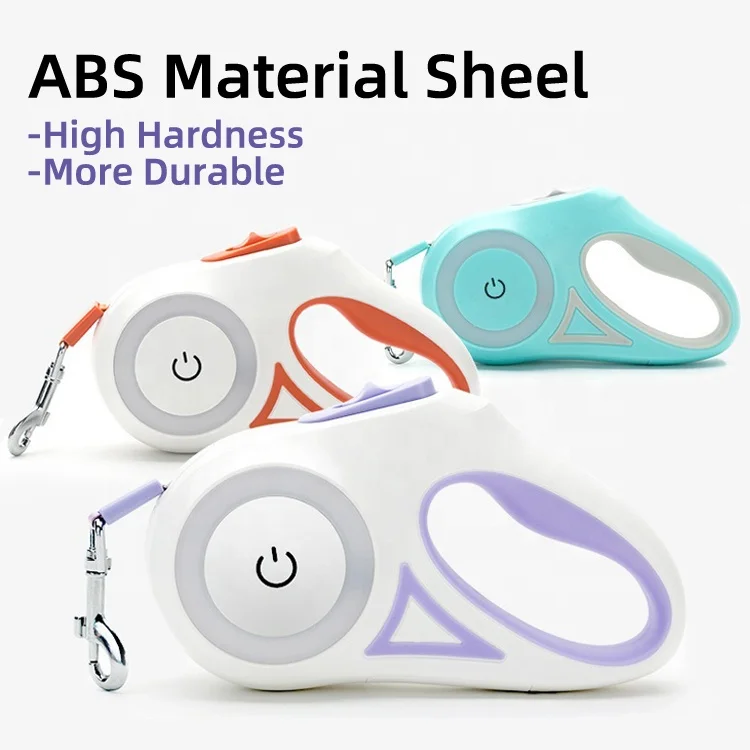 Walking Handsfree Pet Led Light Retractable Dog Lead Leash