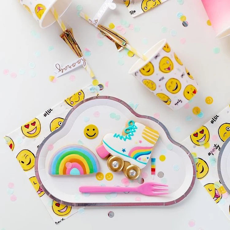 
7&9inch Birthday Party Sets Paper Plate Birthday Party Favors Cartoon Birthday Party Plate 