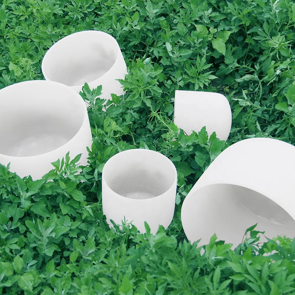 SIHE  Factory Directly Sale Quartz Bowl 7 Chakra Rainbow Design Frosted Crystal Singing Bowl Bol Chantant En Cristal