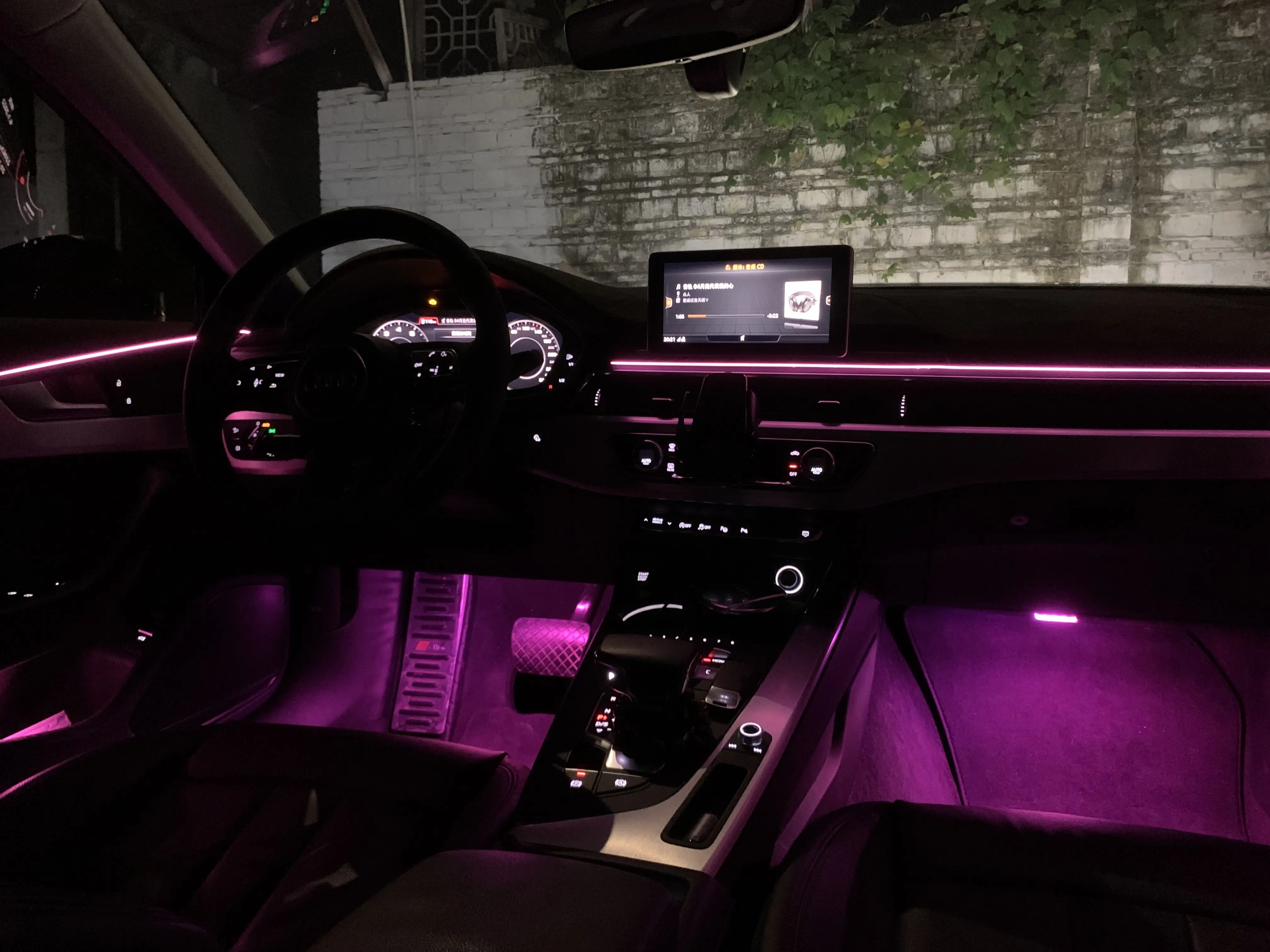 Two zone control RGB colors Drag 18 interior decoration atmosphere light 12V LED strip car led strips app ambient light