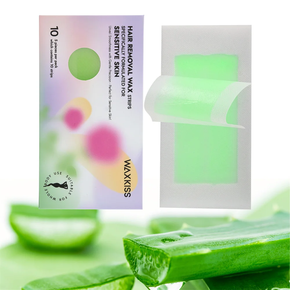 Waxkiss Best Selling Cold Wax Strip Painless Hair Removal Wax Strips For Sensitive Skin