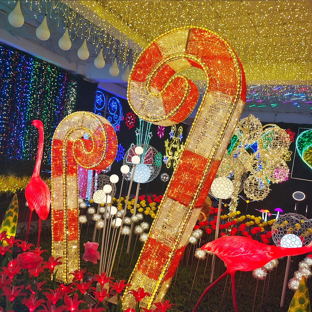 Customize Landscape Interactive Photography Props LED Sculpture Christmas light deer Lighting Arch