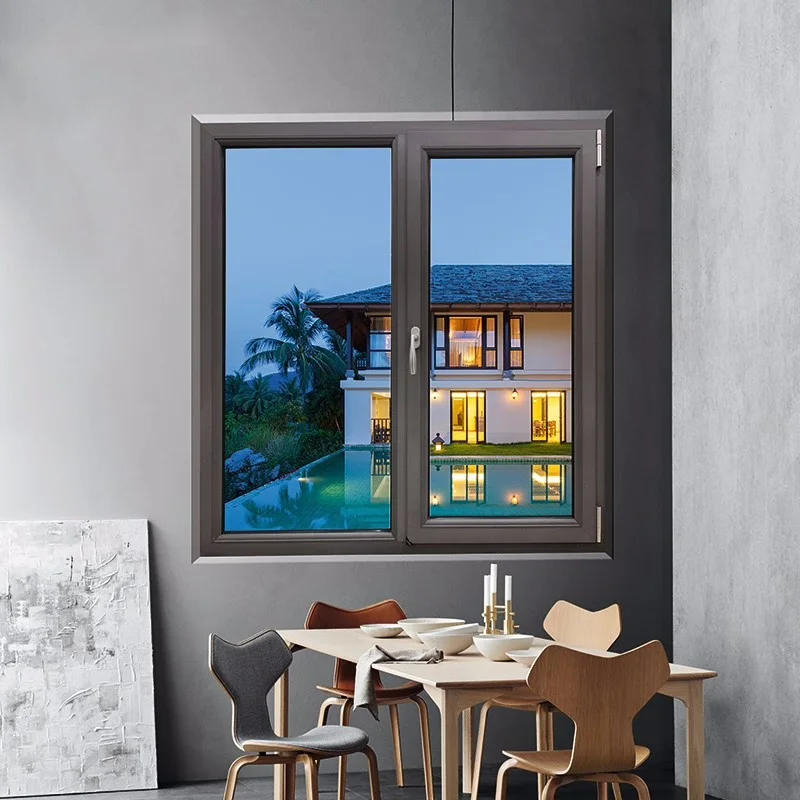 Aluminum alloy 75 series insulation door swing open style steel panel doors aluminium and windows made in China window frame