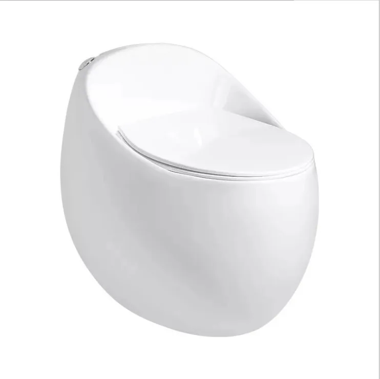 Home new personality white small egg toilet spherical siphon water-saving silent toilet