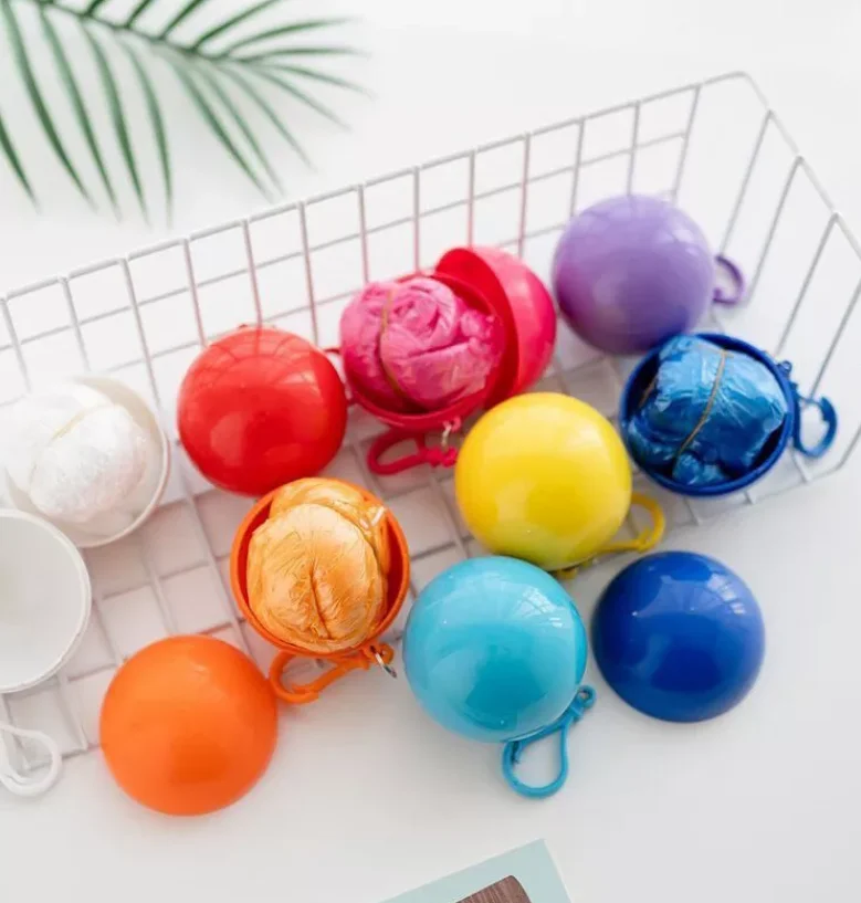 Fine Ocean Custom Personal Protective Equipment Disposable Rain Poncho Ball Raincoat