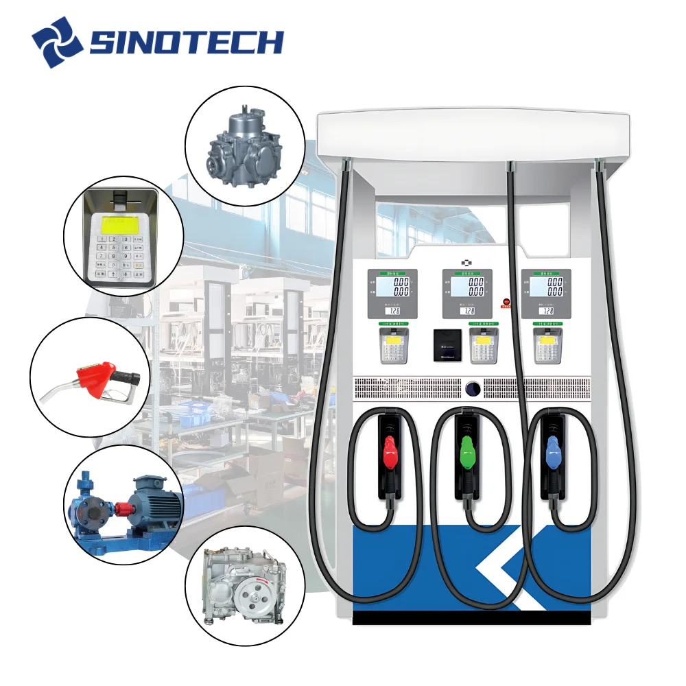 Filling Station Fuel Pump Dispenser Price Pumping Machine Gas Station Petrol Fuel Dispenser 4 Hoses