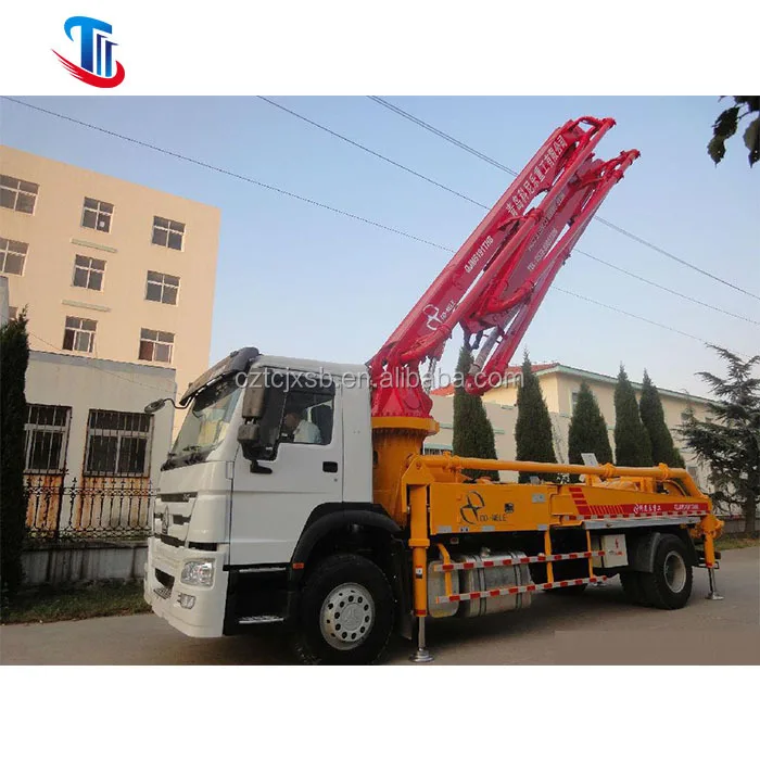 58m ISUZU 58M hydraulic mobile truck mounted concrete pump truck price