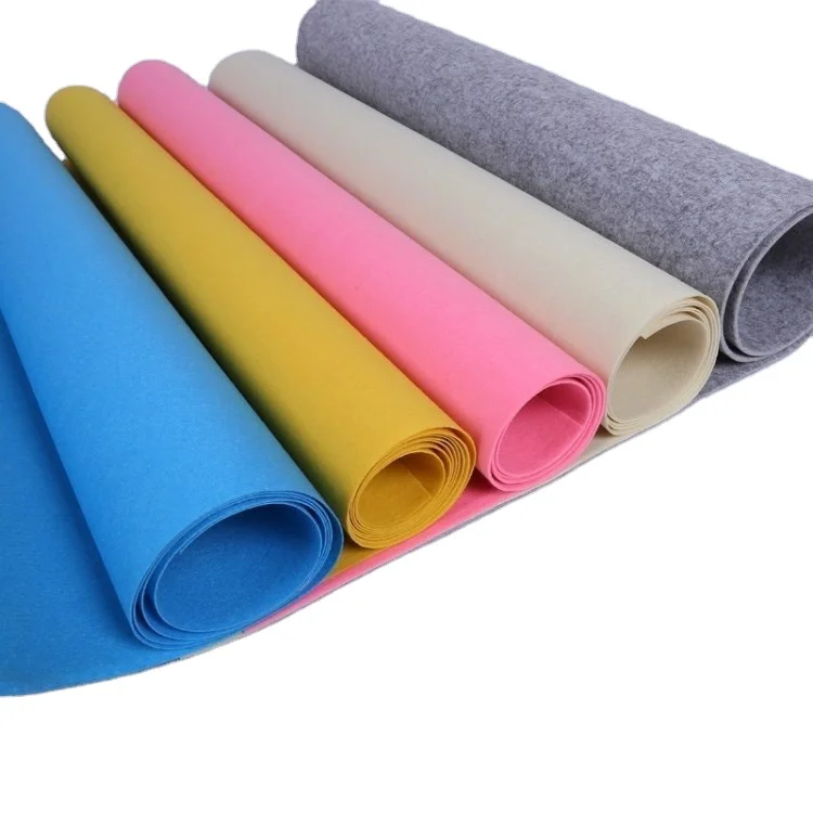 High Quality Felt Fabric Roll Pieces Industrial Felt Polyester Non Woven Colorful Felt