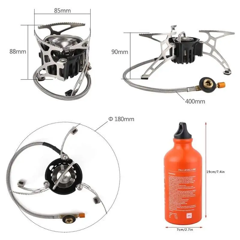 Camping Portable Backpacking Propane Butane Powerful Outdoor Windproof Gas Stove for Hiking Picnic Kitchen Emergency Stove
