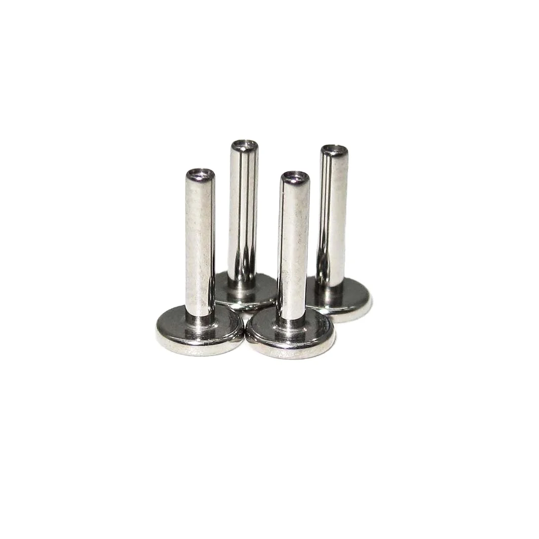 ASTM F136 титановая внутренняя резьба Labret диаметр диска 4 мм бижутерия для пирсинга