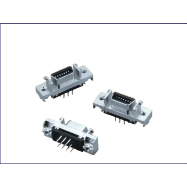 Assembly type SCSI HPCN type receptacles male cable straight connector with white shell