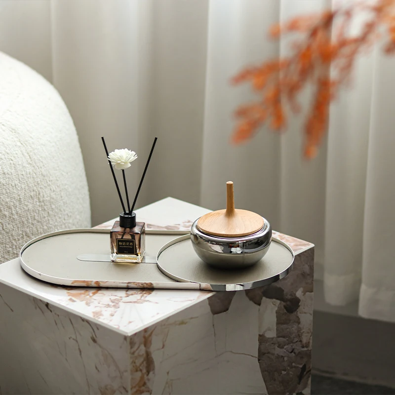 New Modern Luxury Leather Decorative High Quality Serving Tray for Home Decor High Grade Home Accessories