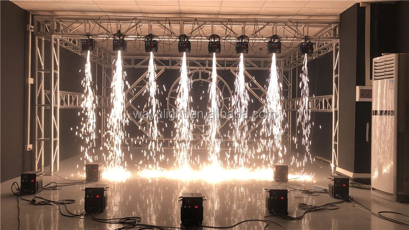 OEM Stage Effect Fireworks Cold Pyro Fountain Machine DMX Spray Flame Safe Fire dmx stage cold spark fountain machine