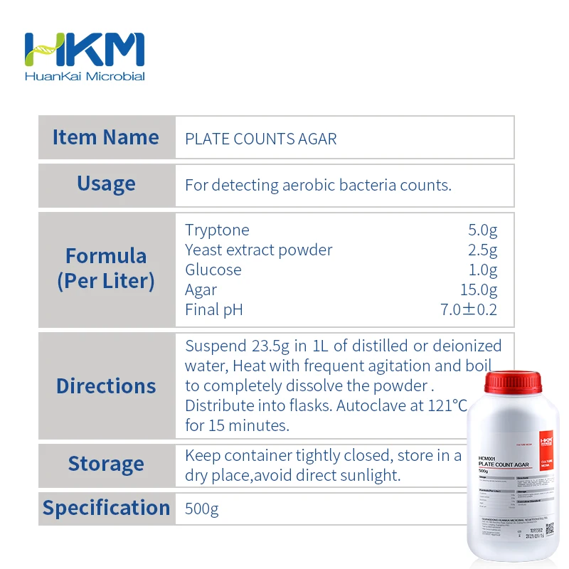 Plate Counts Agar(PCA) for bacteria count , Agar Plate