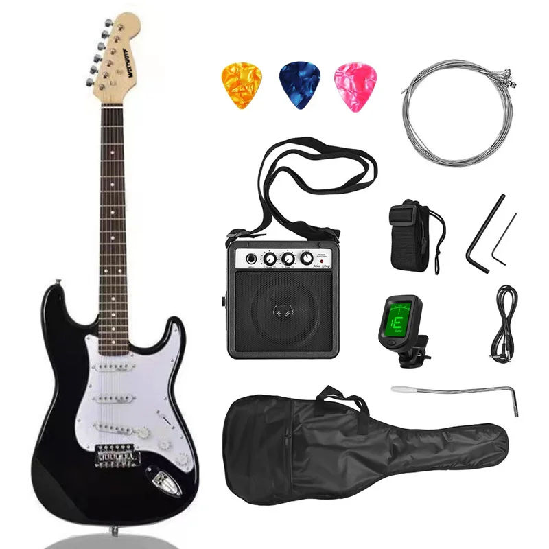 Electric Guitar Single Swing ST Series Set Professional Grade Adult Beginner Starter Electric Guitar Set