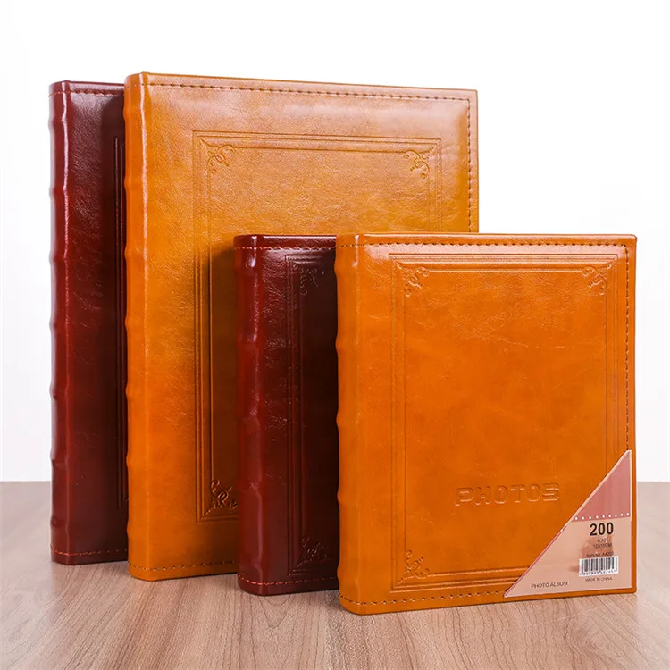 Wholesale photo card binder memory family photo book pu leather photo album