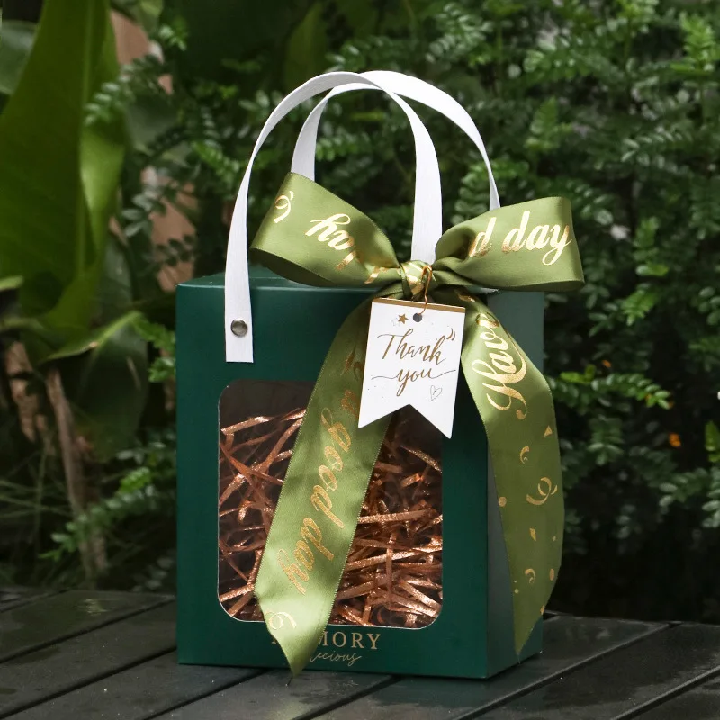 Luxury Pink Paper Bowknot Bag with Offset Printing Custom Recycled Material Gift Shopping Packaging box