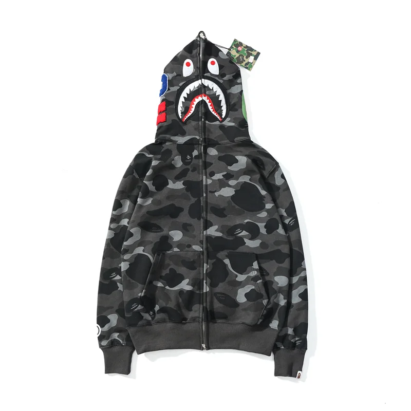 Sublimated Jacket Full Zipper Hoodie for women men 2022 BAPE Luxury Brand Unisex Hoodies Girls Bape Sweats Coat
