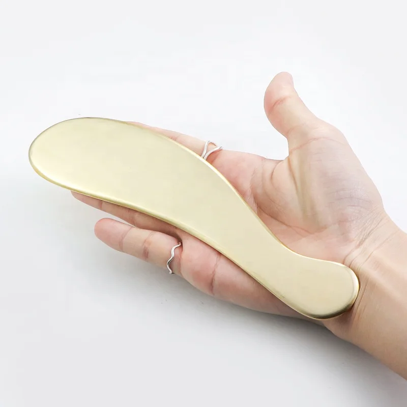 Chinese Copper Gua Sha body physical therapy scraping Massage Tool Medical Grade S shape Pure Copper Gua sha Board