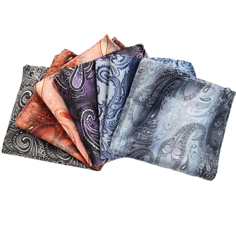 Деловой стиль полиэстер Карманный мужской носовой платок формальный костюм карманный аксессуар с небольшим из ореха кешью