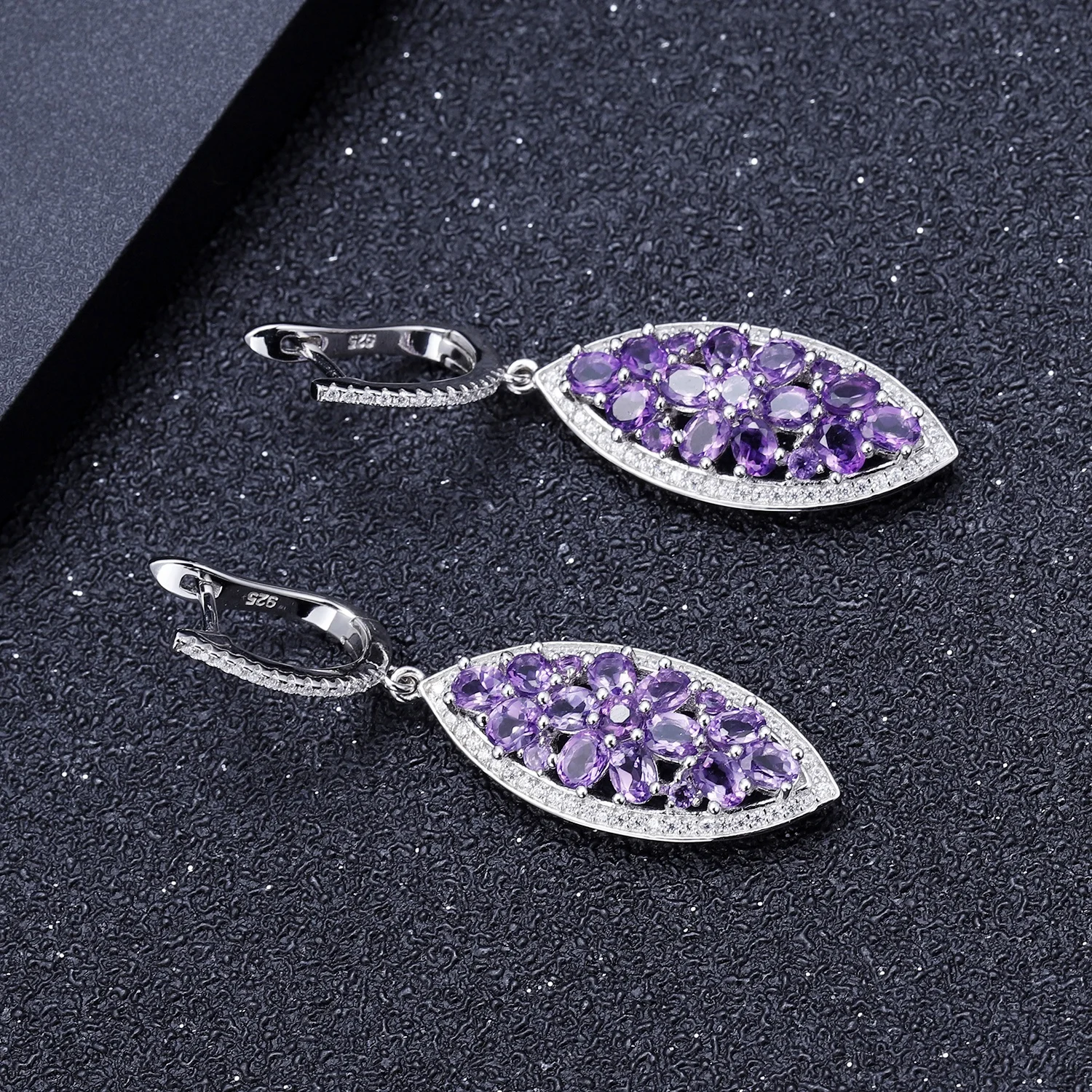 A3256 Abiding Factory Non Tarnish 925 Sterling Silver Natural Amethyst Gemstone Bridesmaid Jewelry Sets For Wedding