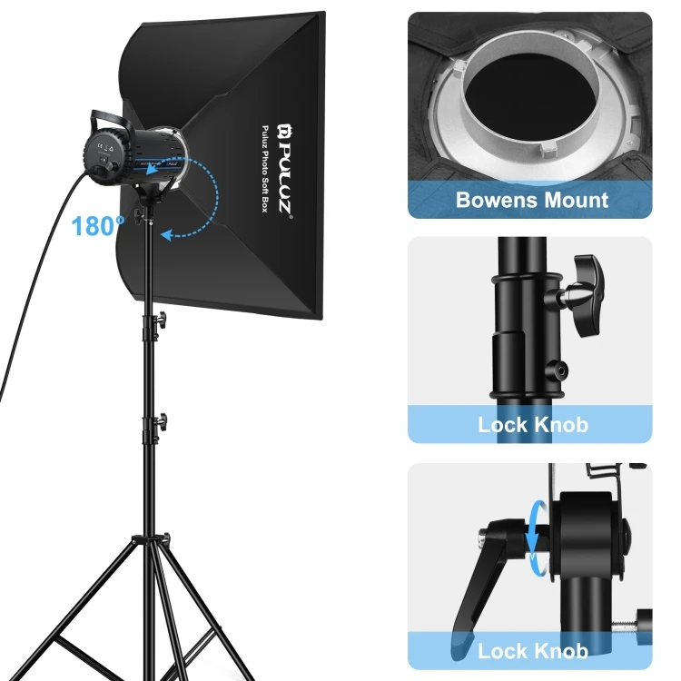 Manufacturer OEM PULUZ 150W Photo Studio Strobe Flash Light Kit with Softbox Reflector Tripod Photography Flash Light Kit