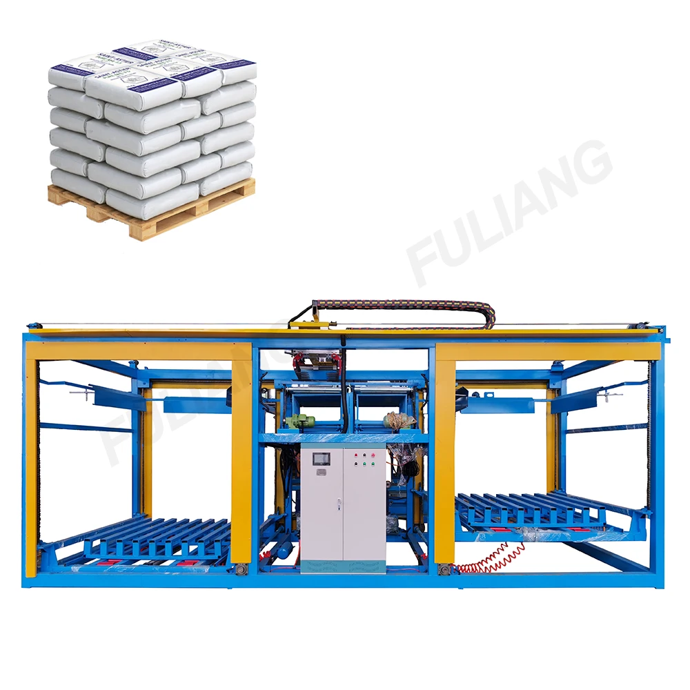 High Level Automatic Stacking Pallet Palletizing Robot Bag Palletizer Machine For Cements Fertilizers Rice Flour