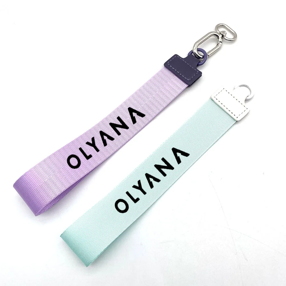 YYX Promotional Gift Tactical 2MM Thick Carabiner Lanyard Polyester Wrist Lanyard Keychain Custom Embroidery Short Lanyards