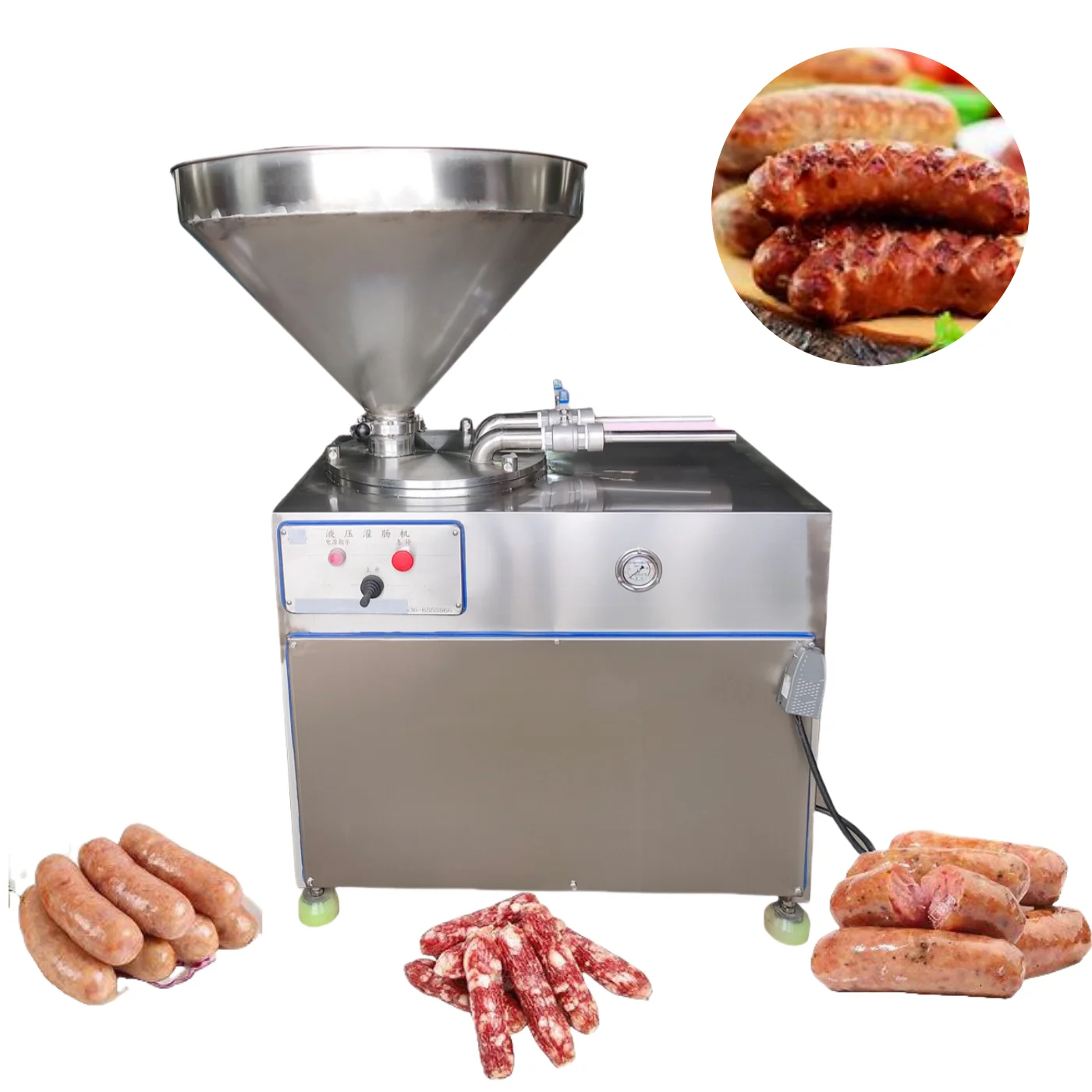 304 Stainless steel italian salami sausage filling making machine/Hydraulic enema machine
