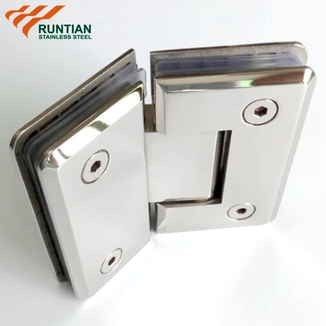 Modern frameless shower screen bathroom stainless steel chrome polished glass clip hinges for shower cabinets