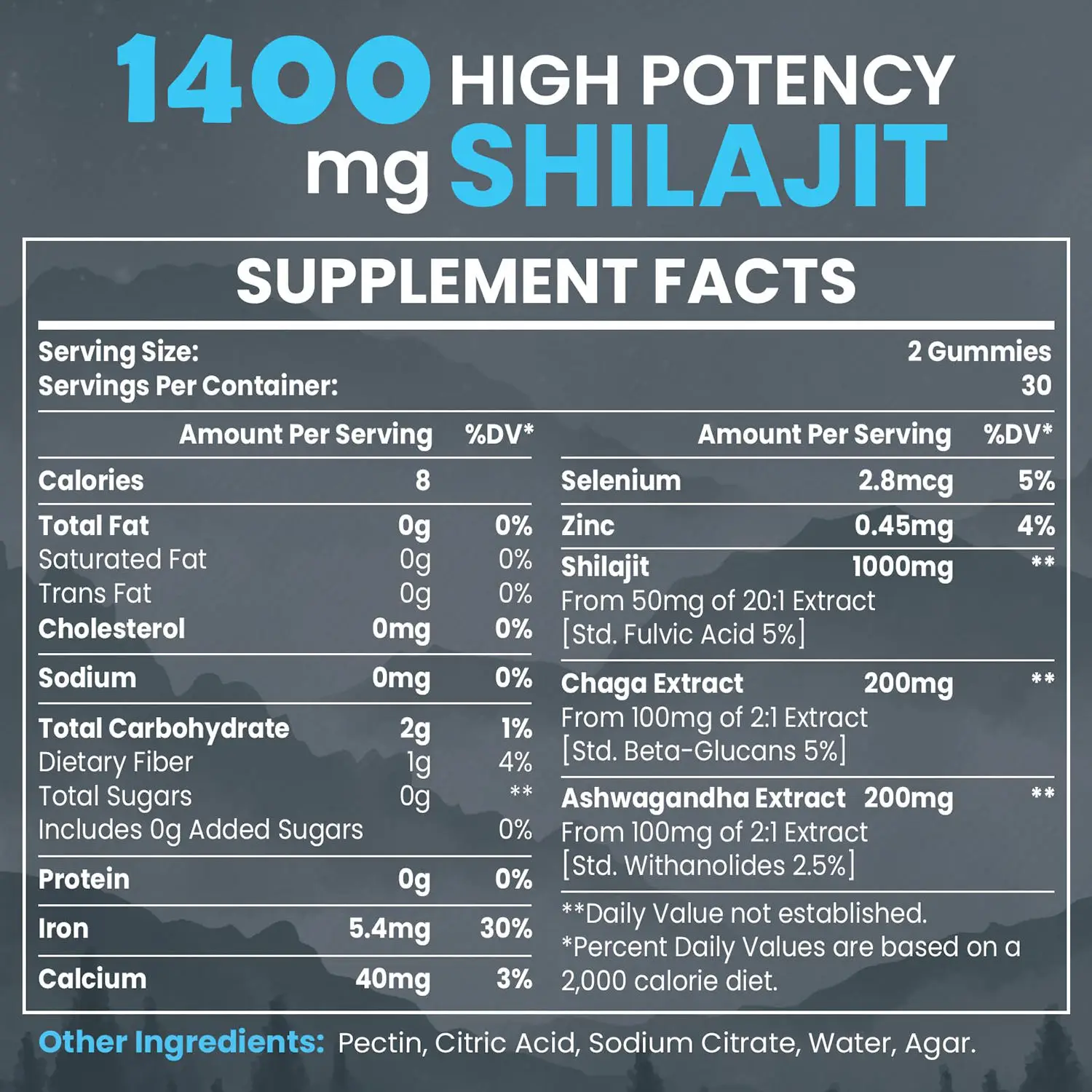 Private Label Himalayan Sweet Sugar Free Pure Himalayan Shilajit Gummies With Fulvic Acid Vitamin Supplement