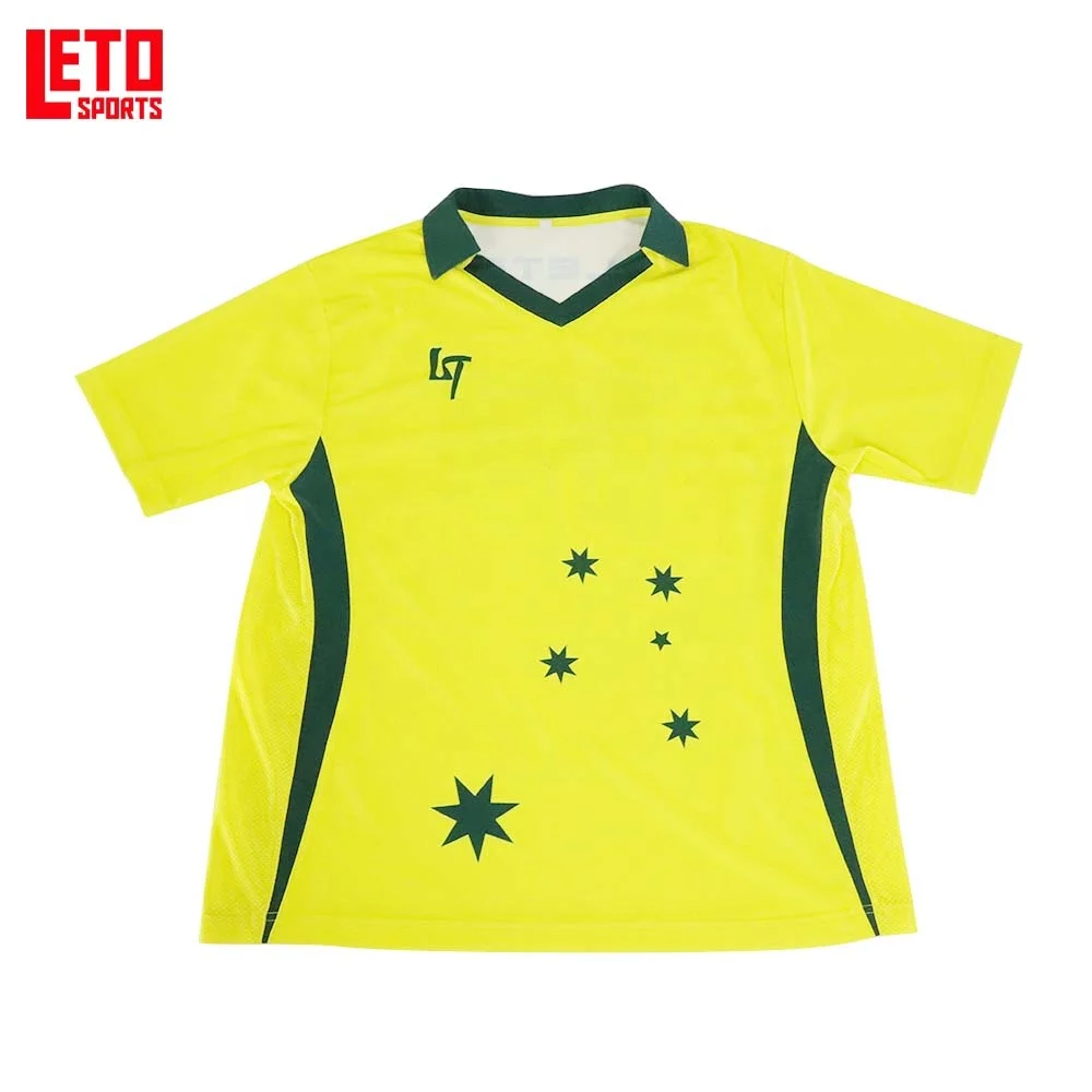 Wholesales Australia High Quality Cricket Jersey Designer Oversized Cricket Team Wear Football T Shirts Jerseys For Men