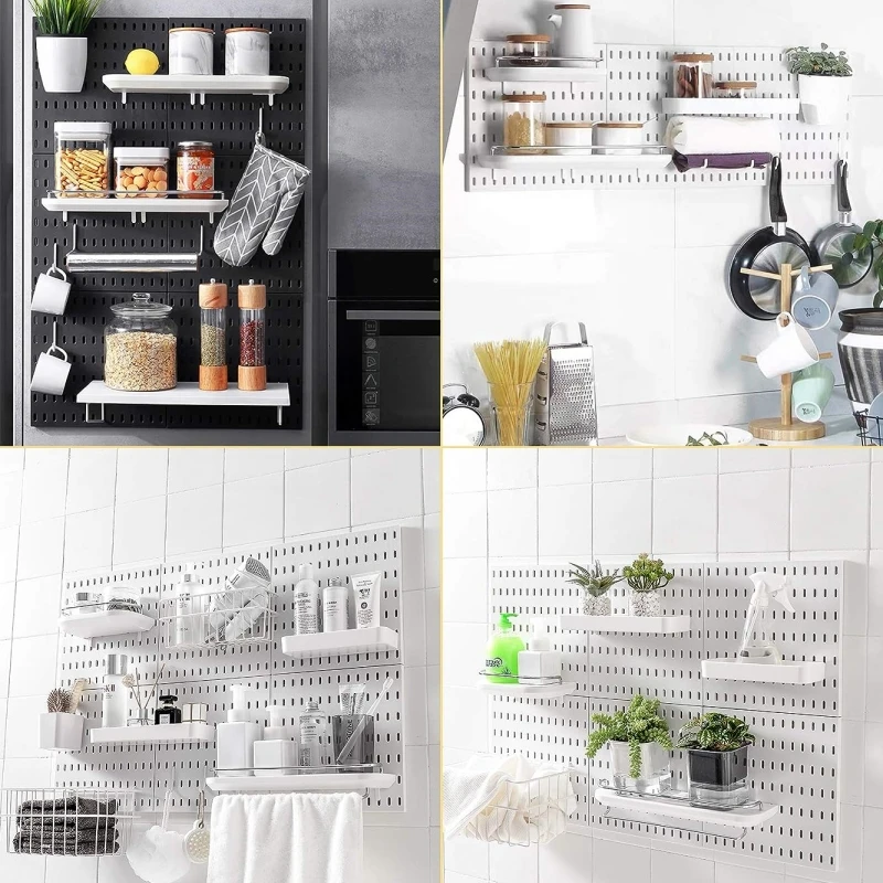 Hot selling small mounted decorative pattern wall board shelf pegboard multi function storage board decorative wall board