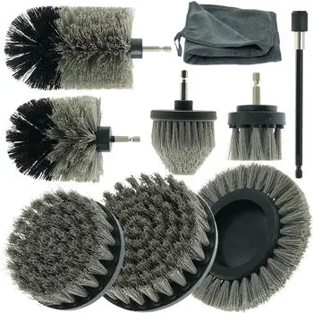 3PCS Drill Brush Set Electric Car Cleaning Brush Set Tool Drill Clean Brush attachment kit