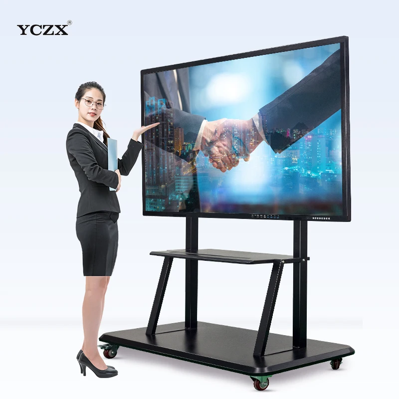 Factory price 50 55 inch interactive flat panel multi touch screen 4k monitor LCD ultra thin electronic whiteboard