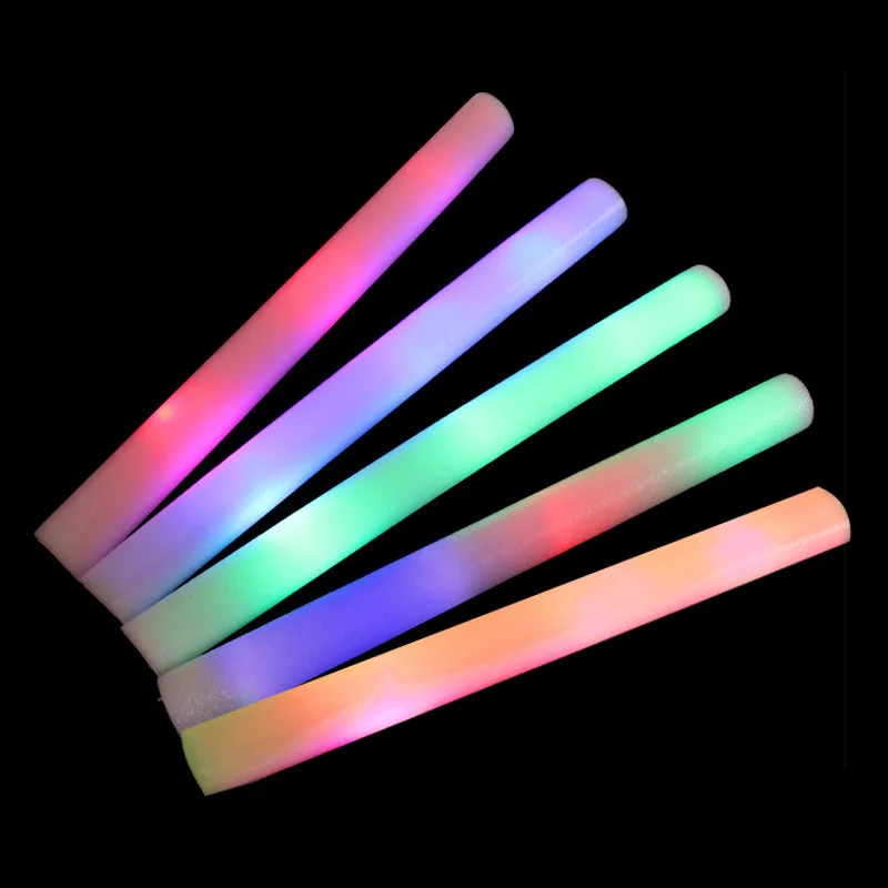 Amazon hot selling 48cm LED foam glow sticks halloween props light glow sticks for concert parties