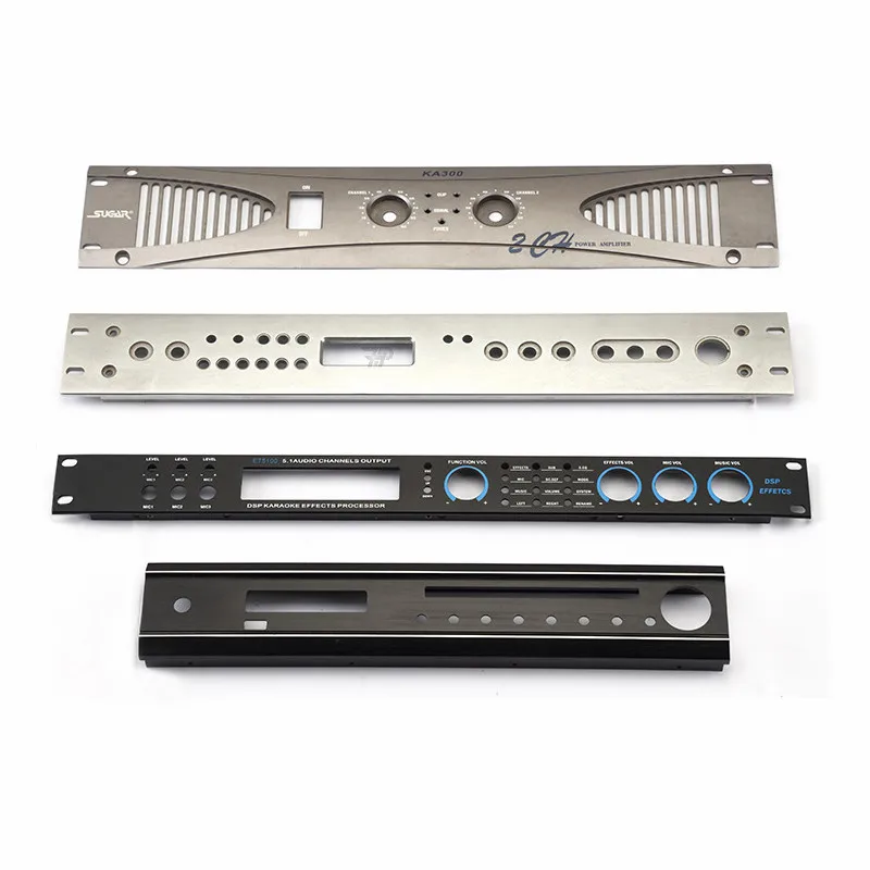 Custom Aluminum New Arrival Media Center Home Entertainment Equipment Plate Large Power Amplifier Front Panel