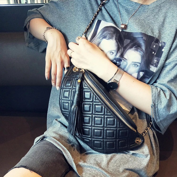 2024 New Design Genuine Leather Small Sling Bags Fanny Pack Crossbody Bags Purses Gifts for Women Teen Girls Travel