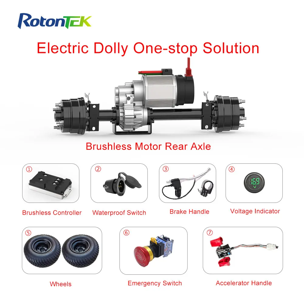 Customizable 24V Electric Dolly Permanent Magnet Rear Transaxle Controllers Brushless DC Motor Drive Axle One-Stop Solutions