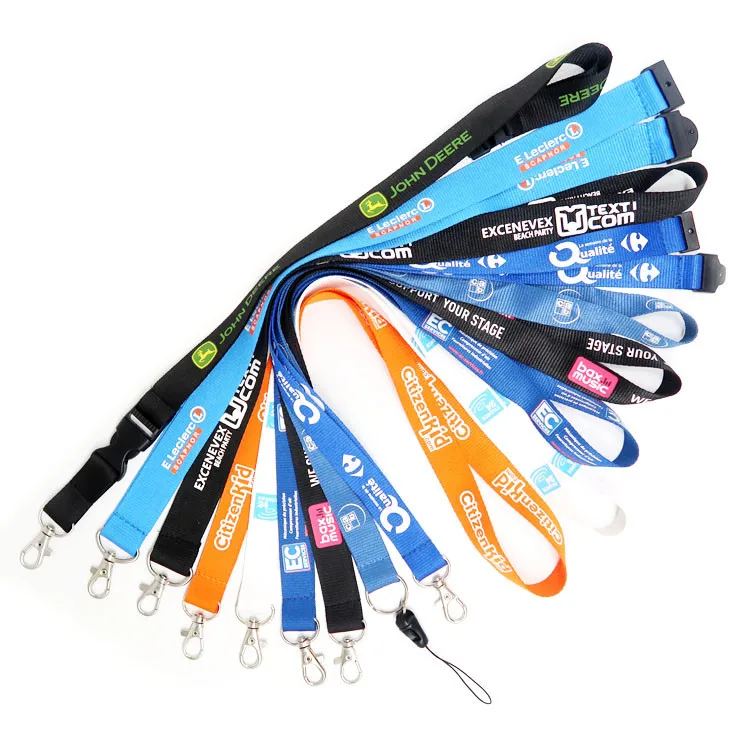 Custom Logo personalized Lanyard Customised Dye Sublimation Polyester Keychain Neck Lanyard Wholesale