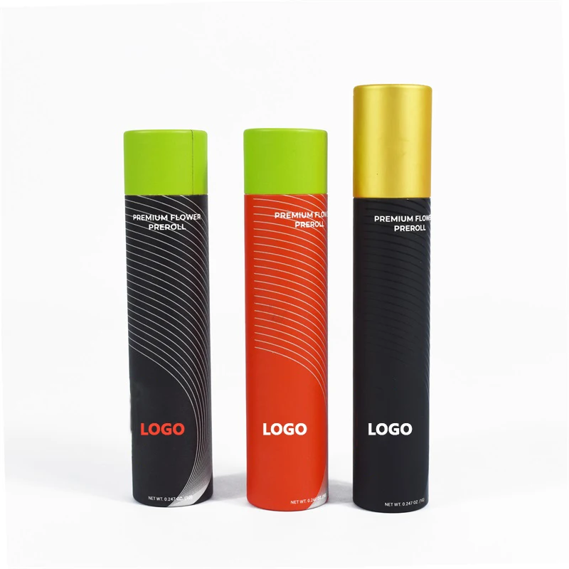 Rigid Cylinder Disposable Cartridge Package Box 1ml Carts Round Tube Child Proof CR Craft Paper Boxes With Custom Logo